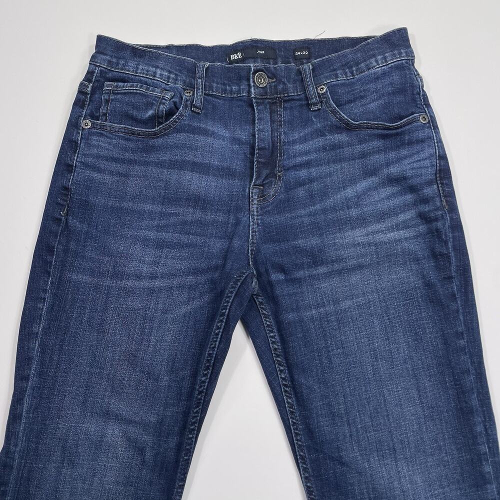 Bke Jake Straight Jeans Men’s 34x32 (m.32x30) Blue Denim Pants Cowboy Rodeo